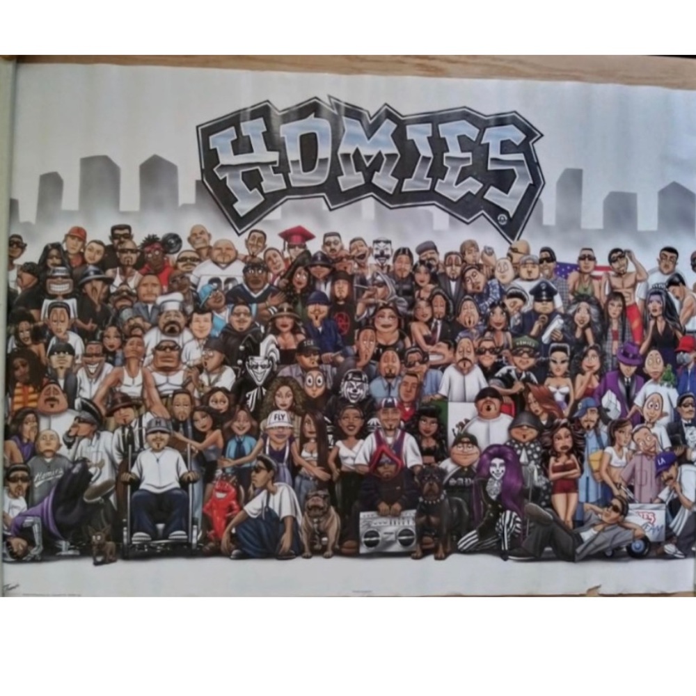 Vintage 2002 HOMIES “HOMIES GROUP PICTURE POSTER” Trends Int. #2679 🇲🇽 34”x22”